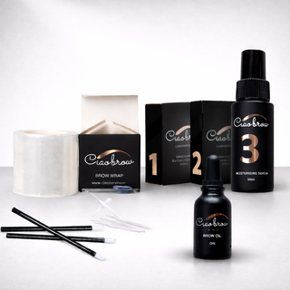 Brow lamination starter kit by Ciaobrow - complete professional treatment set with lifting cream, neutraliser, nourishing cream, oil and tools for 20-25 treatments