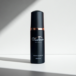Brow and lash shampoo 60ml by Ciaobrow - oil-free foaming cleanser for professional prep, safe for lash extensions and sensitive eyes