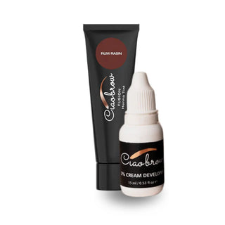 FUSION hybrid tint in Rum Raisin shade by Ciaobrow - professional henna brow and lash tint for deep black hair