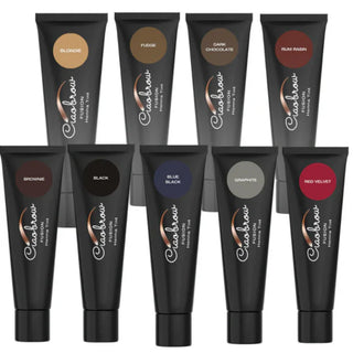 Ciaobrow usion hybrid henna tint complete range. all 9 professional brow and lash shades