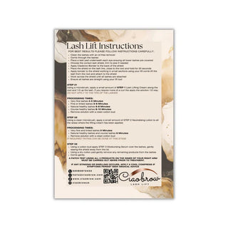 Lash lift kit instructions by Ciaobrow - step-by-step guide for professional lash lifting treatments