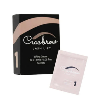 Step 1 lifting cream by Ciaobrow - lash lift relaxing solution in 15ml sachets for professional treatments