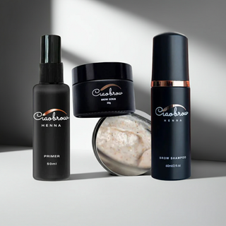 Perfect Base Bundle - Brow Scrub, Shampoo & Primer 3-Step Prep Kit