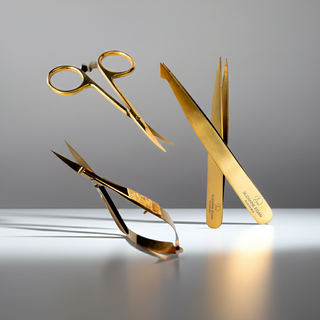 COMBO Scissors & Tweezers Suzanne Egan Gold Tool Collection