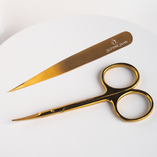 COMBO Scissors & Tweezers Suzanne Egan Gold Tool Collection