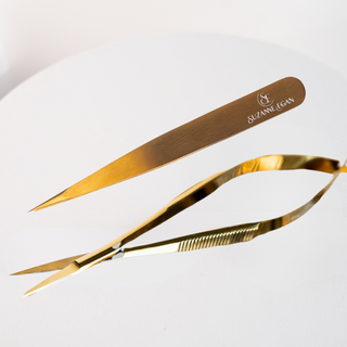 COMBO Scissors & Tweezers Suzanne Egan Gold Tool Collection
