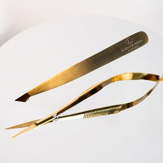 COMBO Scissors & Tweezers Suzanne Egan Gold Tool Collection