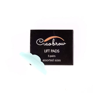 Lash lift lifting rods by Ciaobrow - individual curling shields showing all 5 sizes, trimmable for custom fit