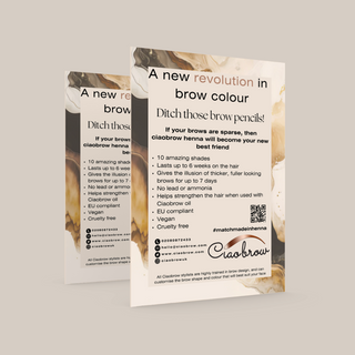 Brow Henna 100  Aftercare Leaflets